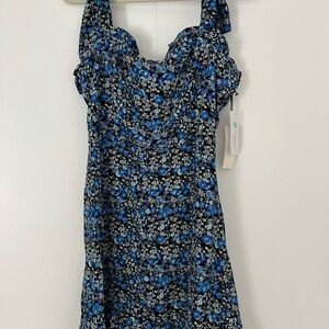 Nine Britton Blue Floral Mini Dress